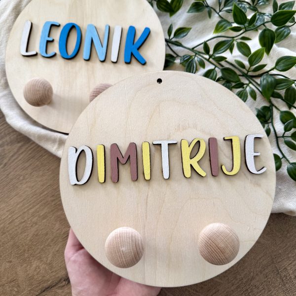 Drveni čiviluci sa imenom